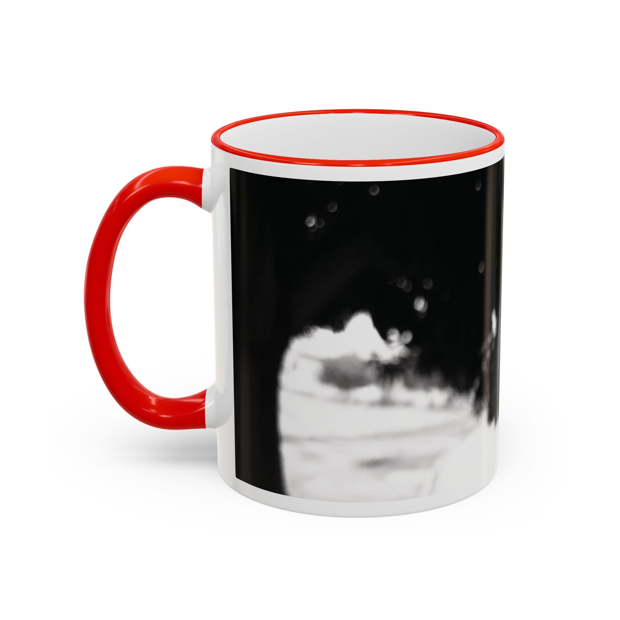 Monochrome Vintage Photo Accent Rim Mug (11oz, 15oz)