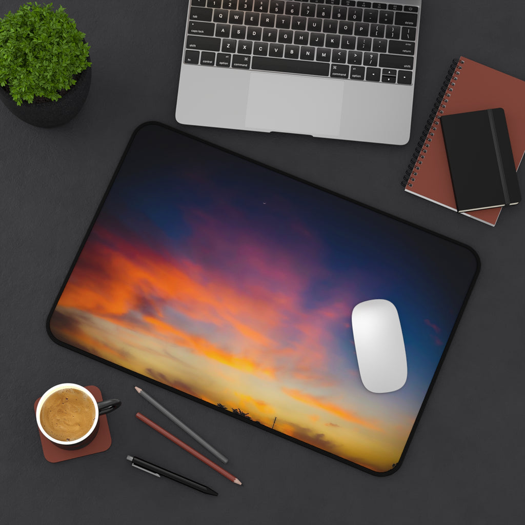 Sunset Sky Desk Mat with Colorful Sunset Gaming & Office Mouse Pad