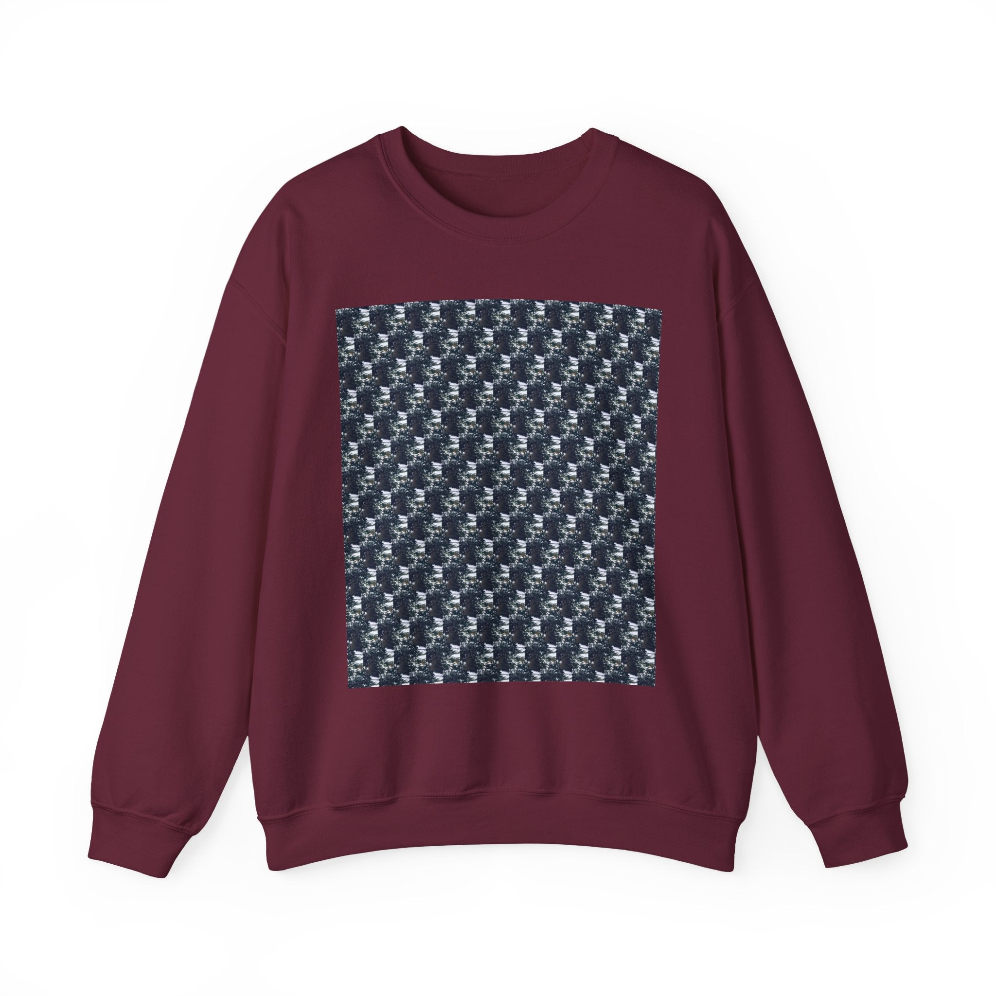 Men's Graphic Crewneck Sweatshirt -Small tree Pattern