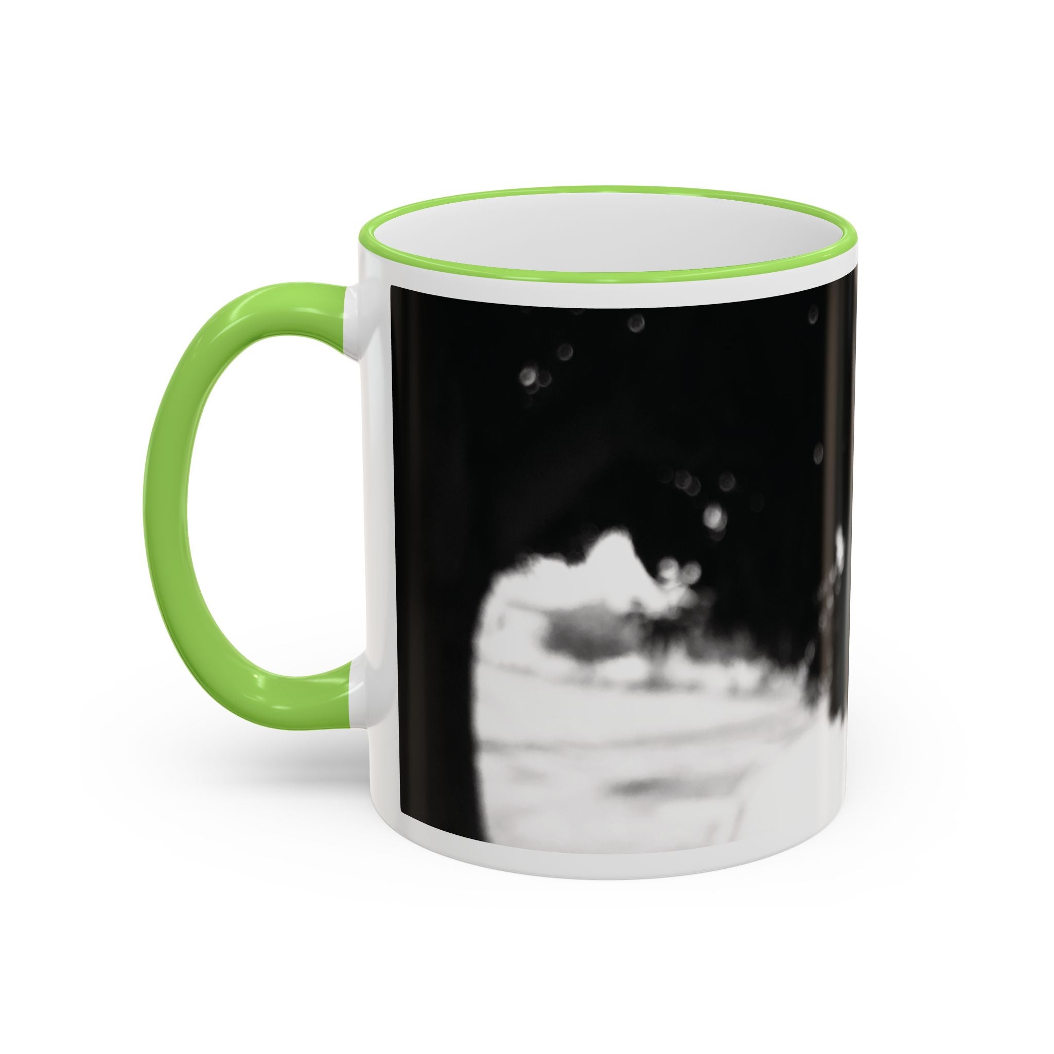 Monochrome Vintage Photo Accent Rim Mug (11oz, 15oz)