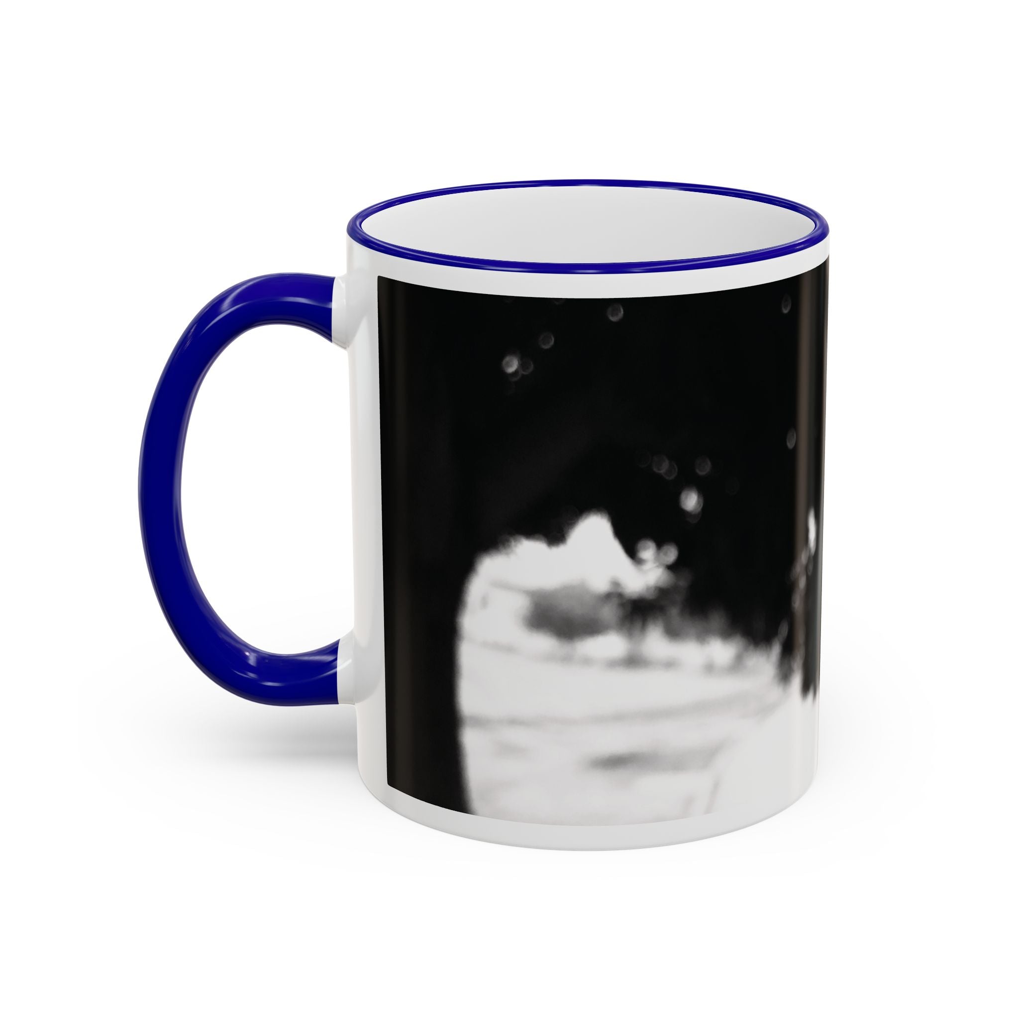 Monochrome Vintage Photo Accent Rim Mug (11oz, 15oz)