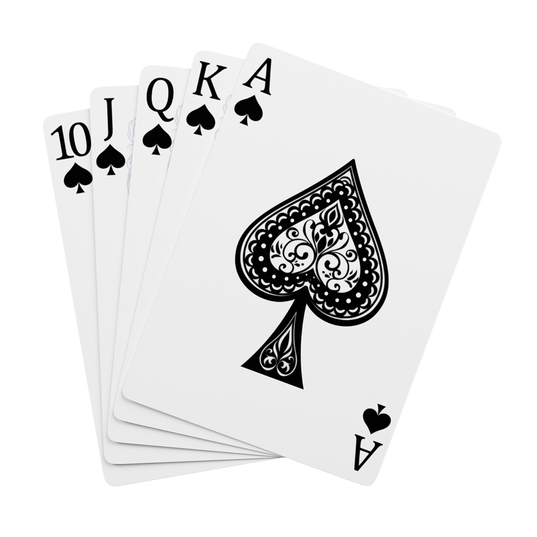 Vintage Ace of Spades Poker Playing Cards - Classic Black & White Card Deck