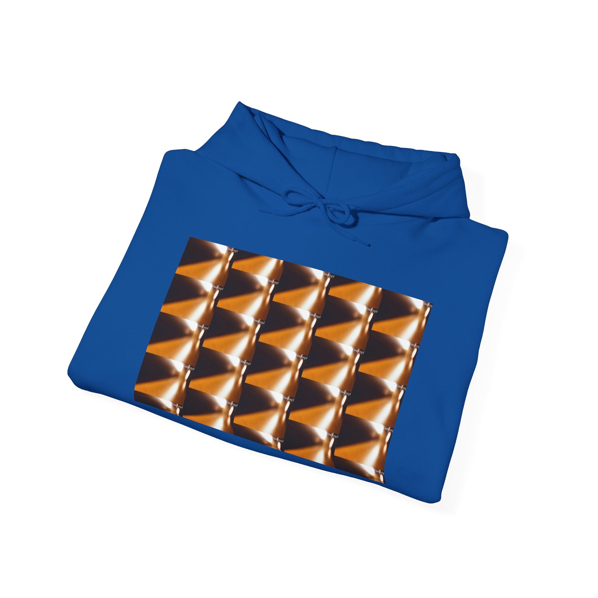 Cozy Hoodie - Geometric Copper Triangle Pattern