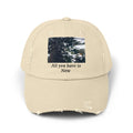 Distressed Cap  'All You Have Is Now' with Tree Design