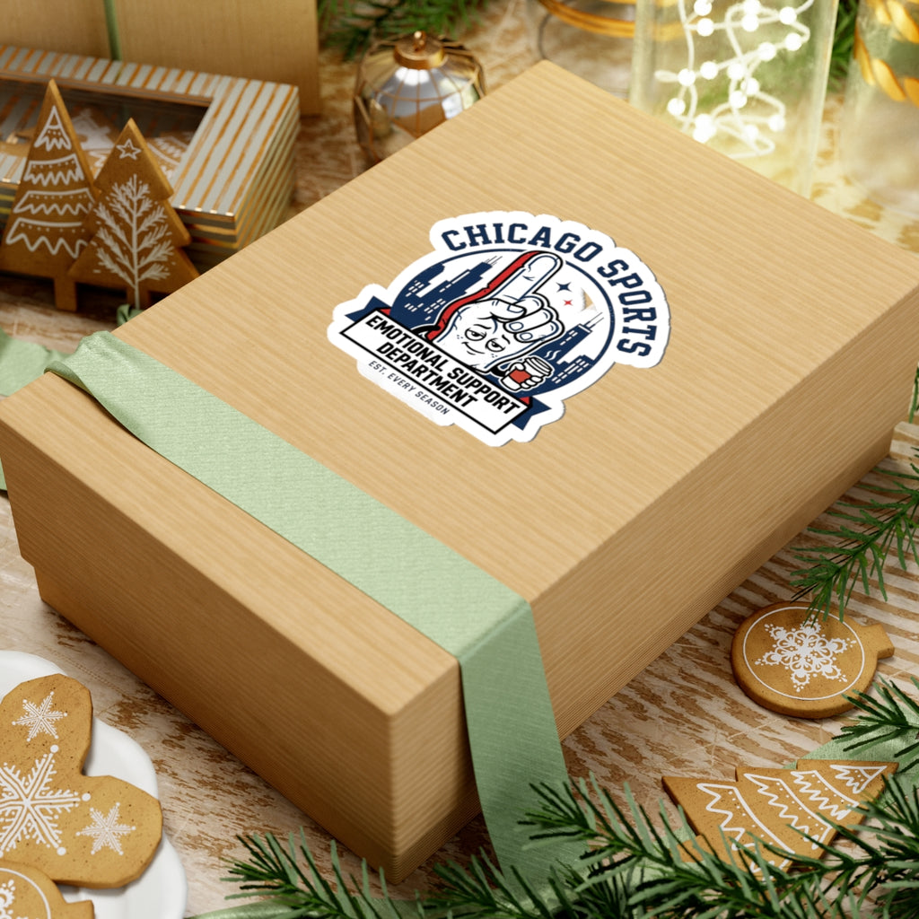 Chicago Sports Emotional Support Department Sticker | city basketball, rivalry humor