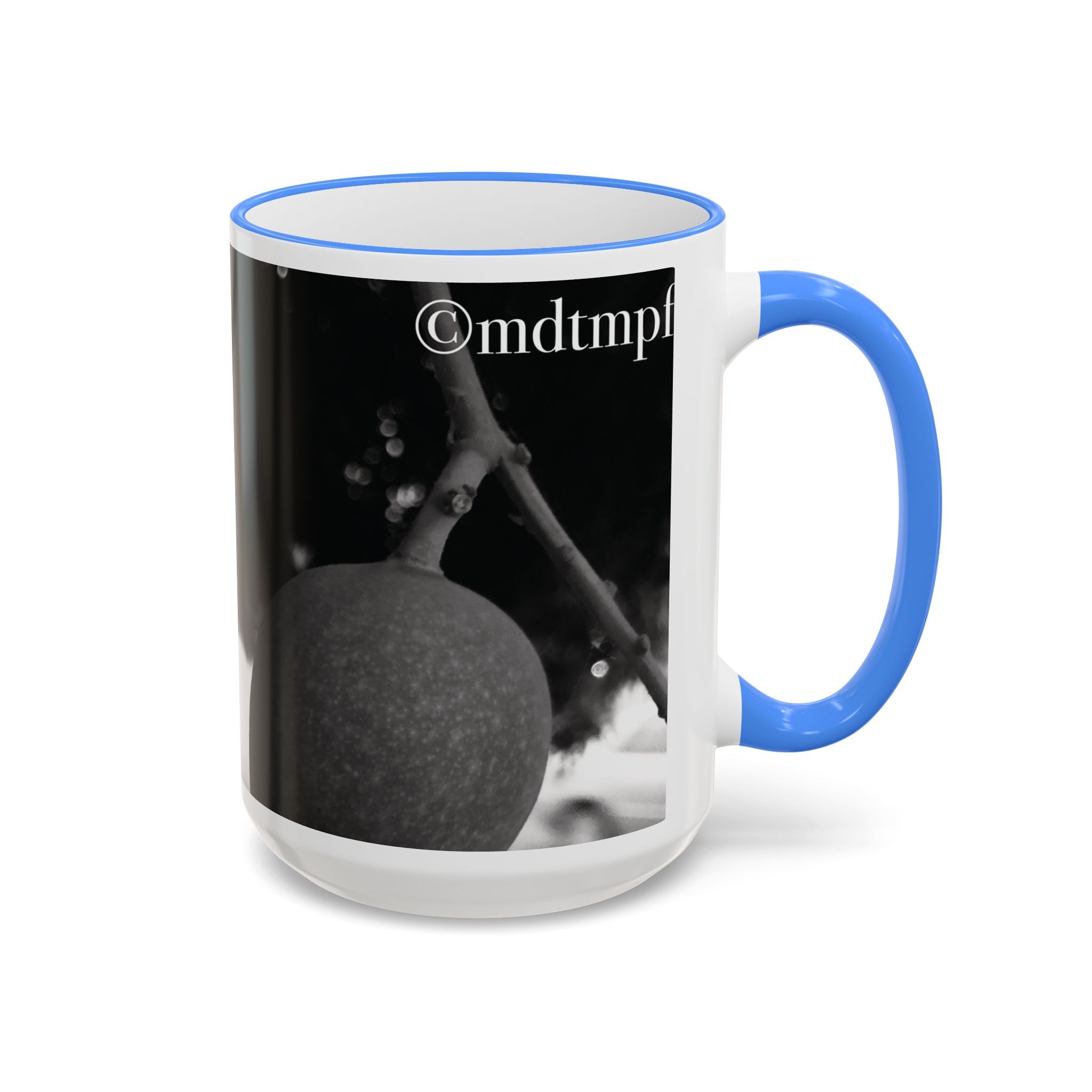 Monochrome Vintage Photo Accent Rim Mug (11oz, 15oz)