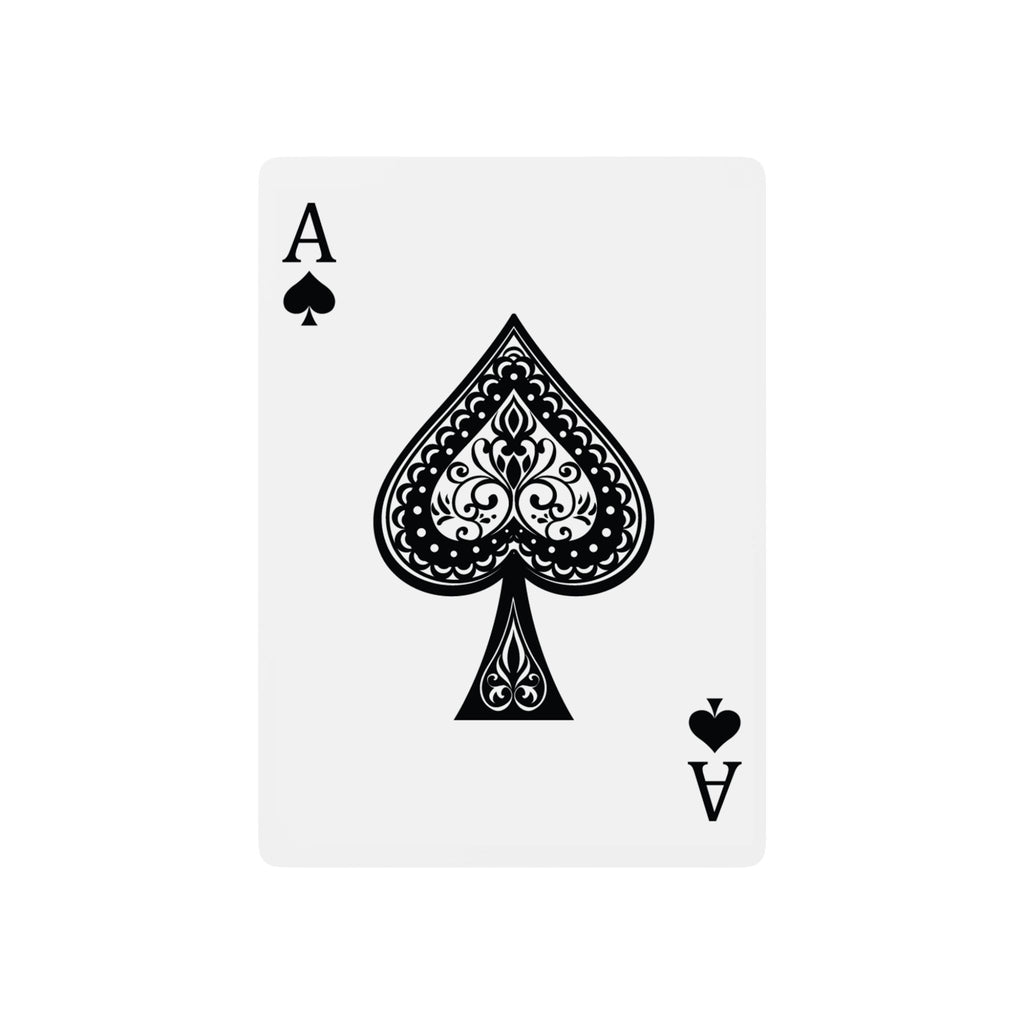 Vintage Ace of Spades Poker Playing Cards - Classic Black & White Card Deck