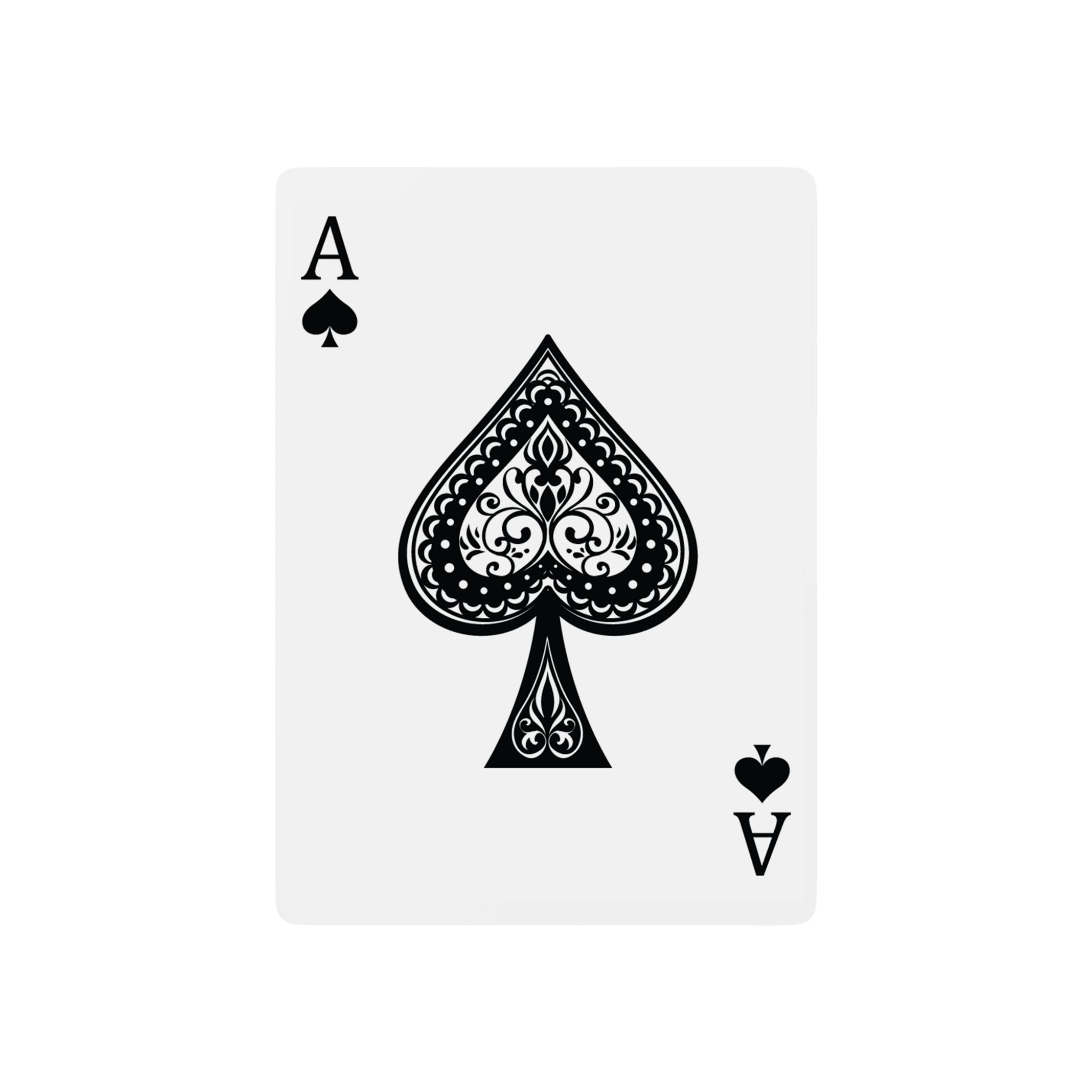 Vintage Ace of Spades Poker Playing Cards - Classic Black & White Card Deck