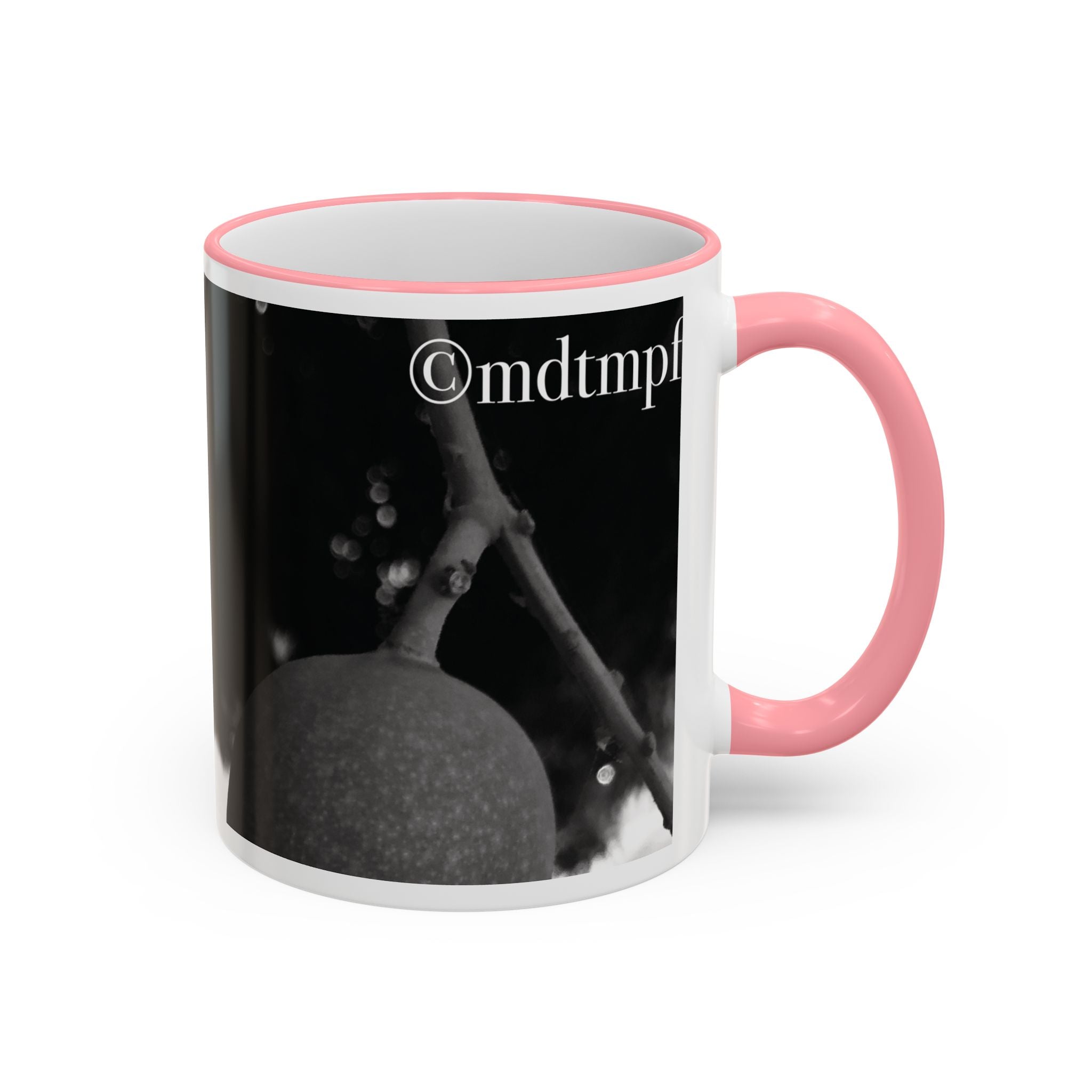 Monochrome Vintage Photo Accent Rim Mug (11oz, 15oz)