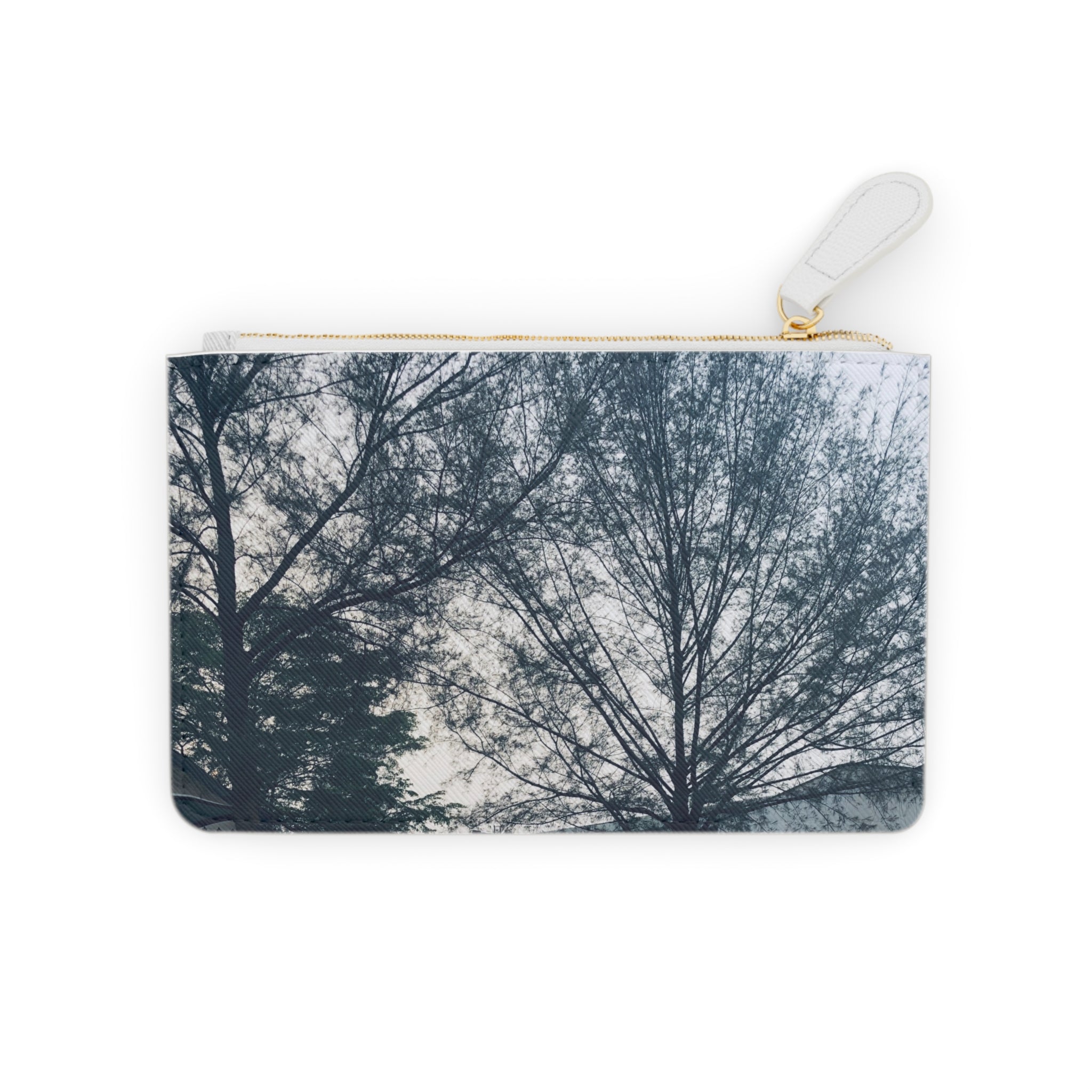 Mini Clutch Bag with Scenic Tree & Car Photo Wristlet | Personalized Travel Pouch for Everyday Essentials