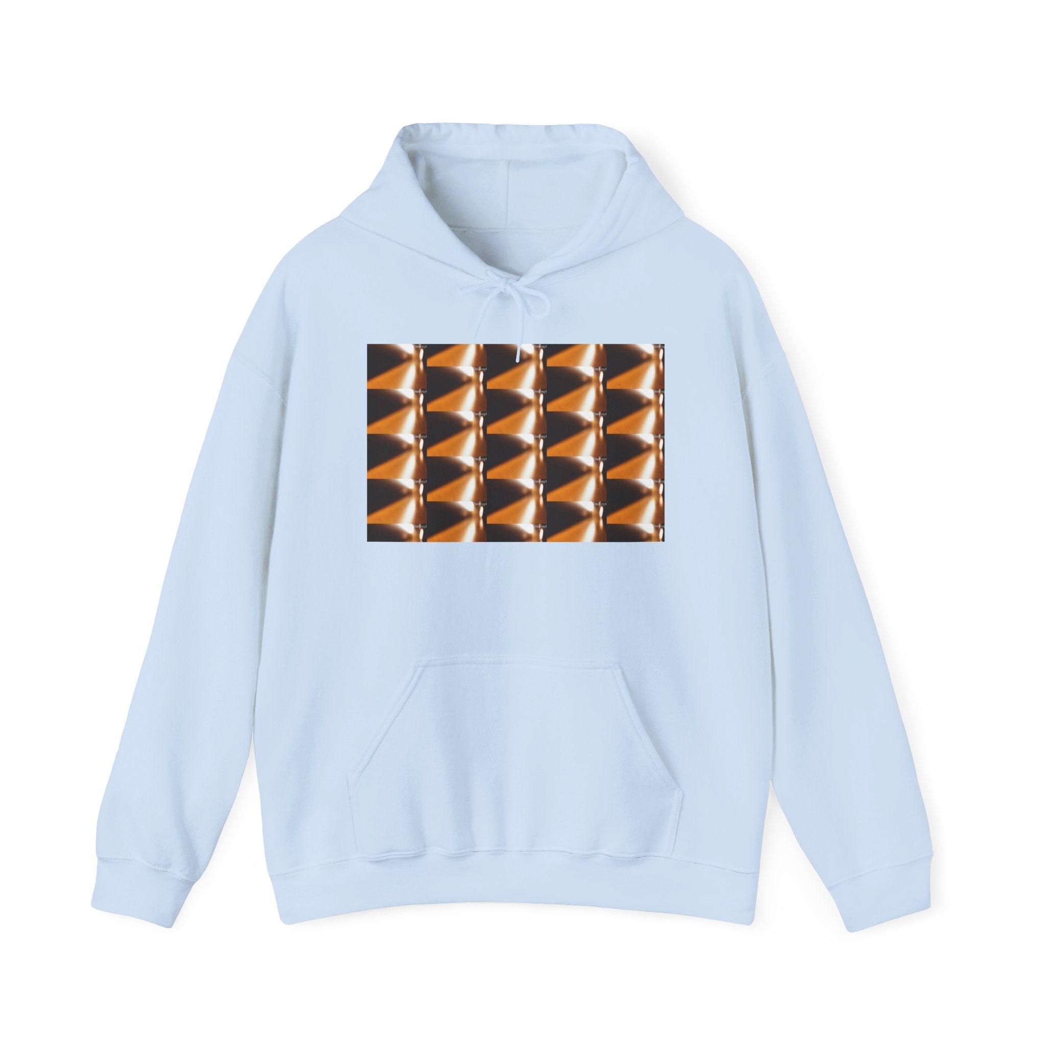 Cozy Hoodie - Geometric Copper Triangle Pattern