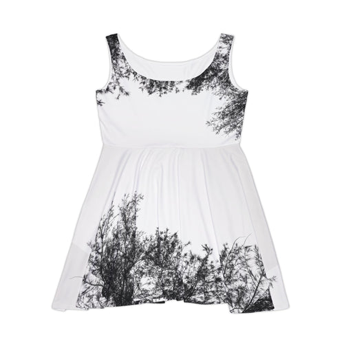 Black & White Tree Silhouette Skater Dress