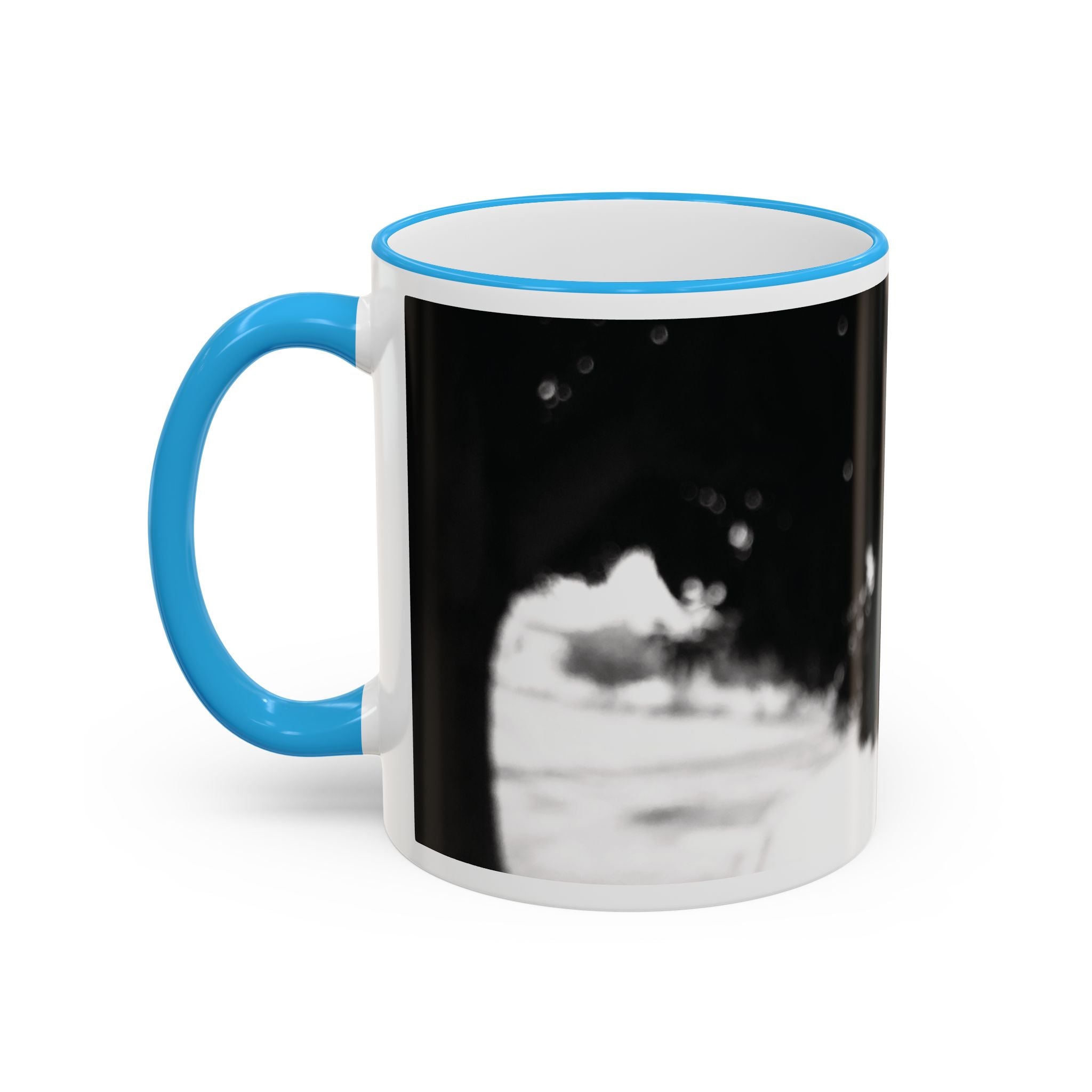 Monochrome Vintage Photo Accent Rim Mug (11oz, 15oz)