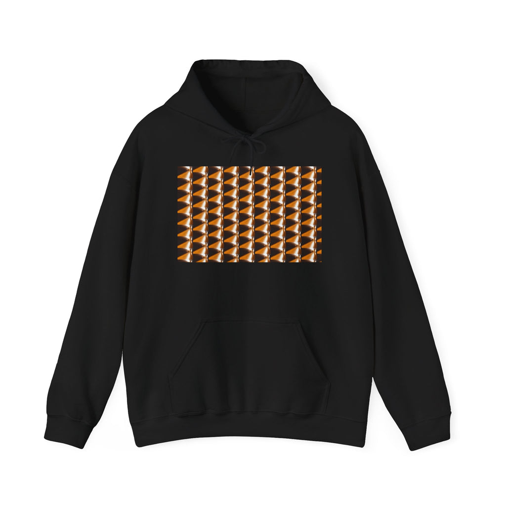 Cozy Hoodie - Geometric Copper Triangle Pattern