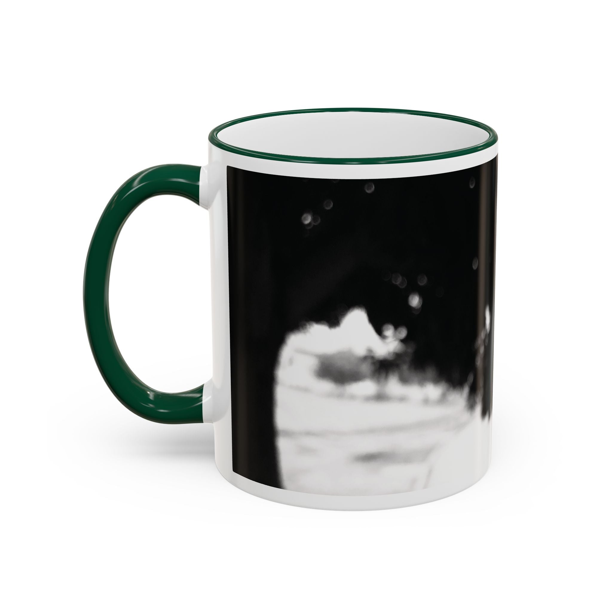 Monochrome Vintage Photo Accent Rim Mug (11oz, 15oz)