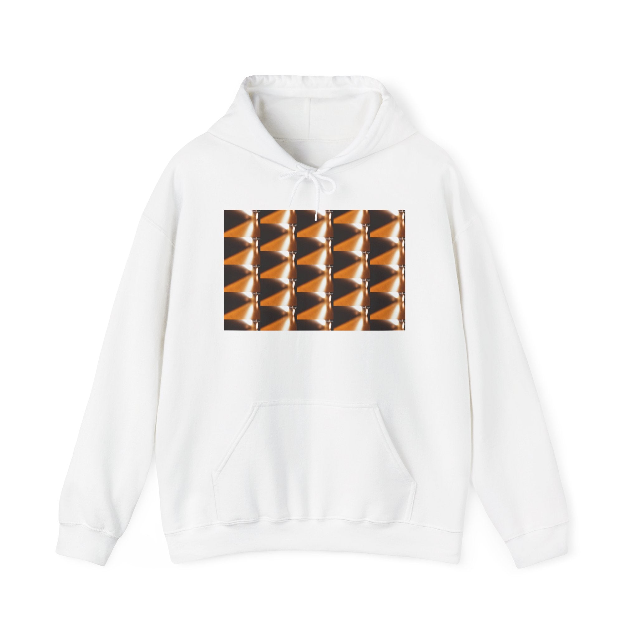 Cozy Hoodie - Geometric Copper Triangle Pattern