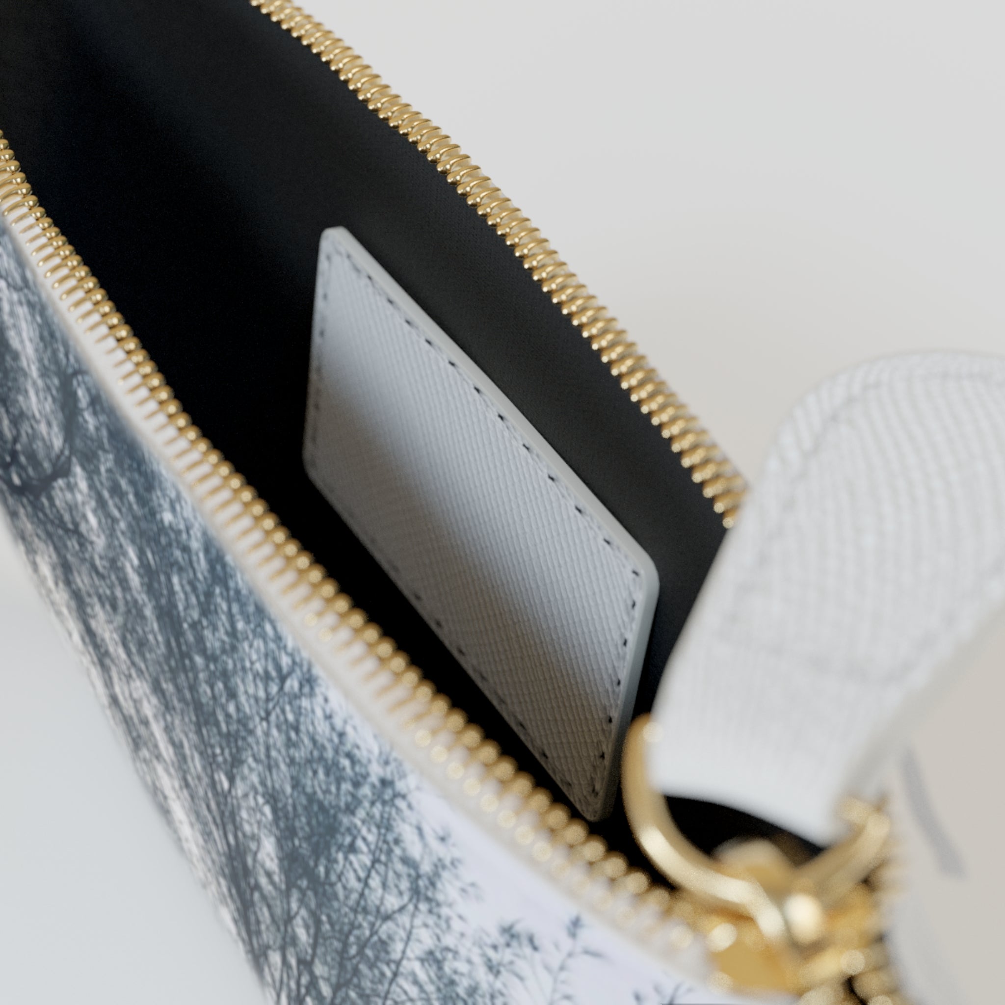 Mini Clutch Bag with Scenic Tree & Car Photo Wristlet | Personalized Travel Pouch for Everyday Essentials