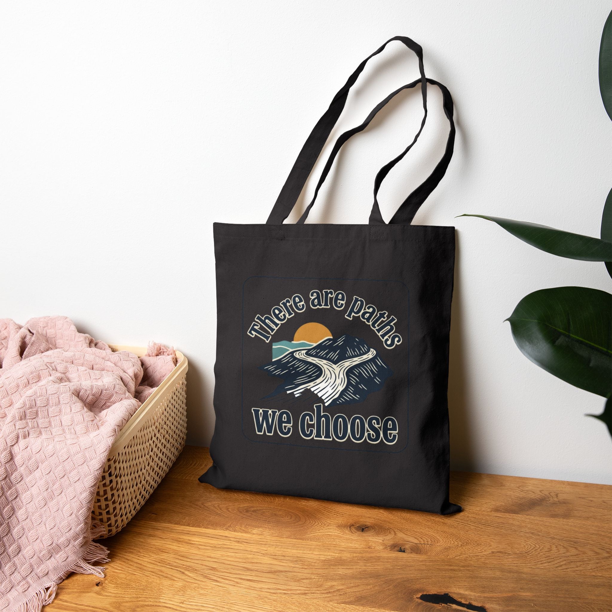 There Are Paths We Choose Tote | Playful Christian Easter, Pastel Retro Church Humor