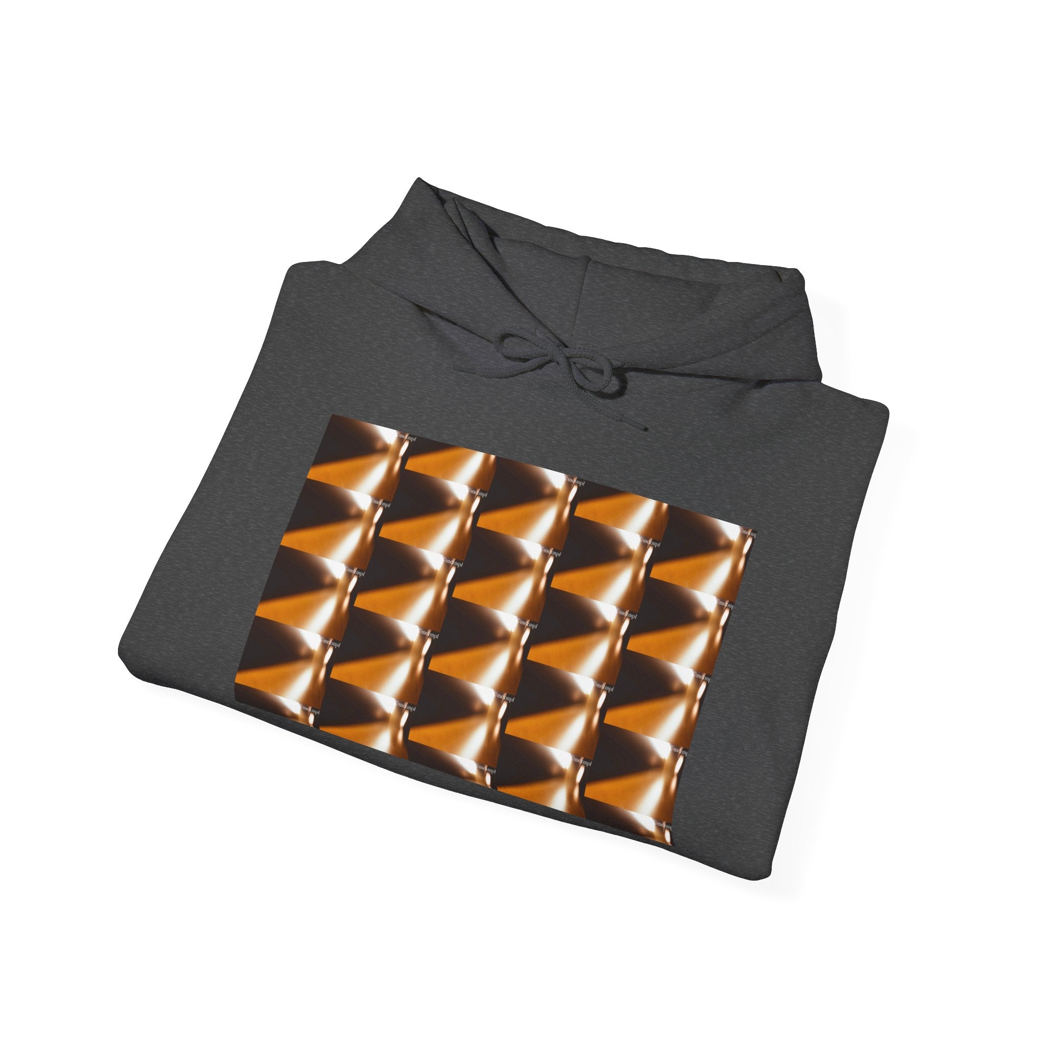 Cozy Hoodie - Geometric Copper Triangle Pattern