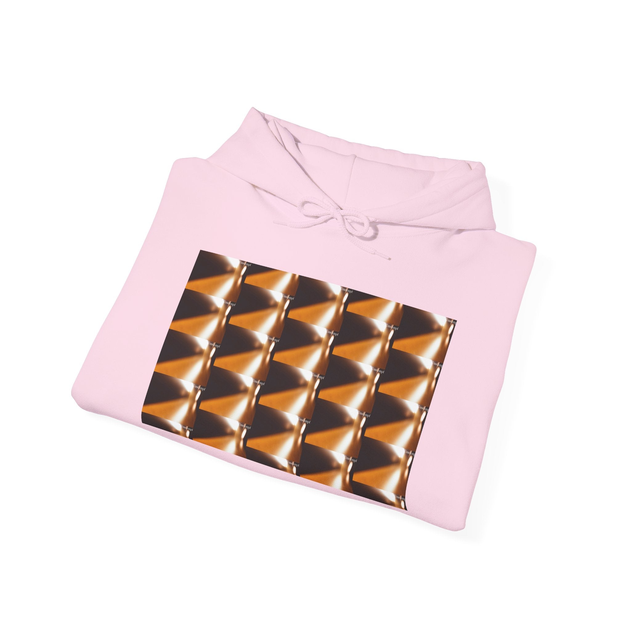 Cozy Hoodie - Geometric Copper Triangle Pattern