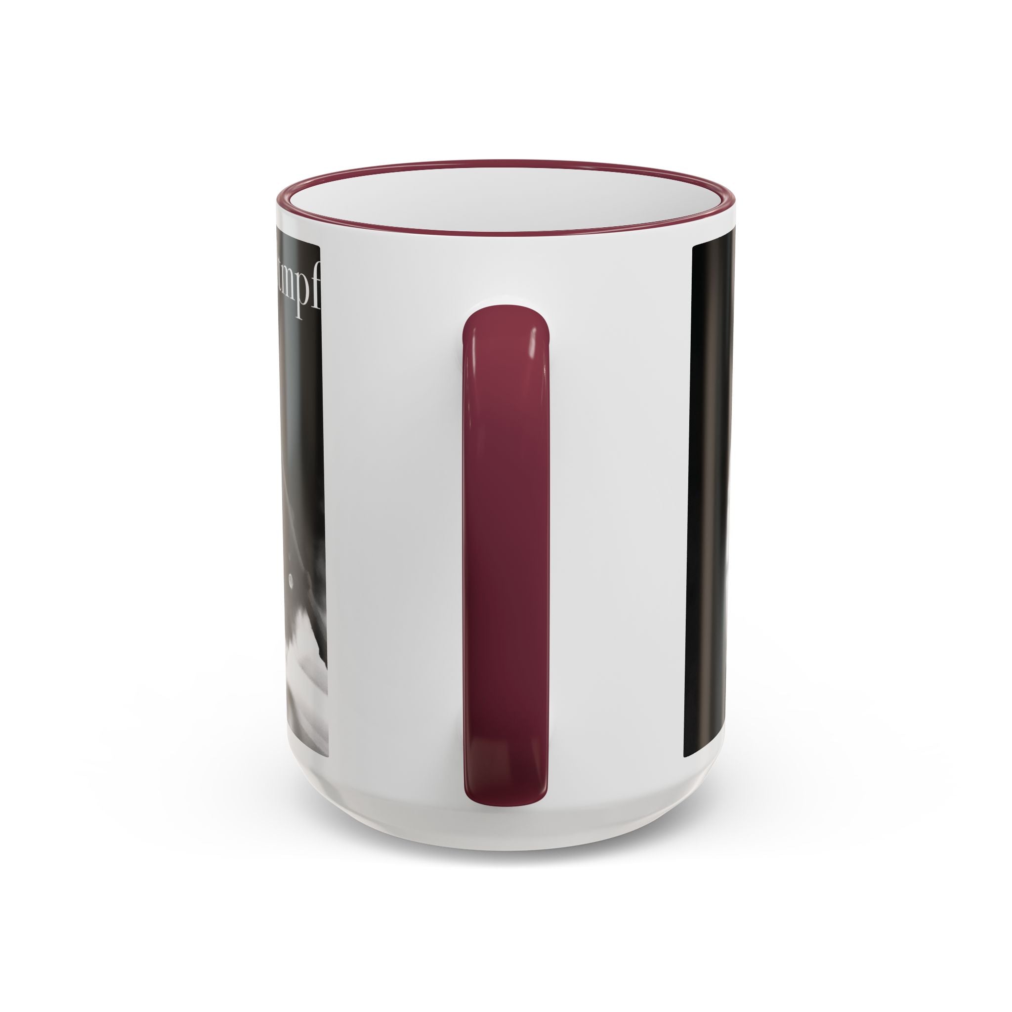 Monochrome Vintage Photo Accent Rim Mug (11oz, 15oz)