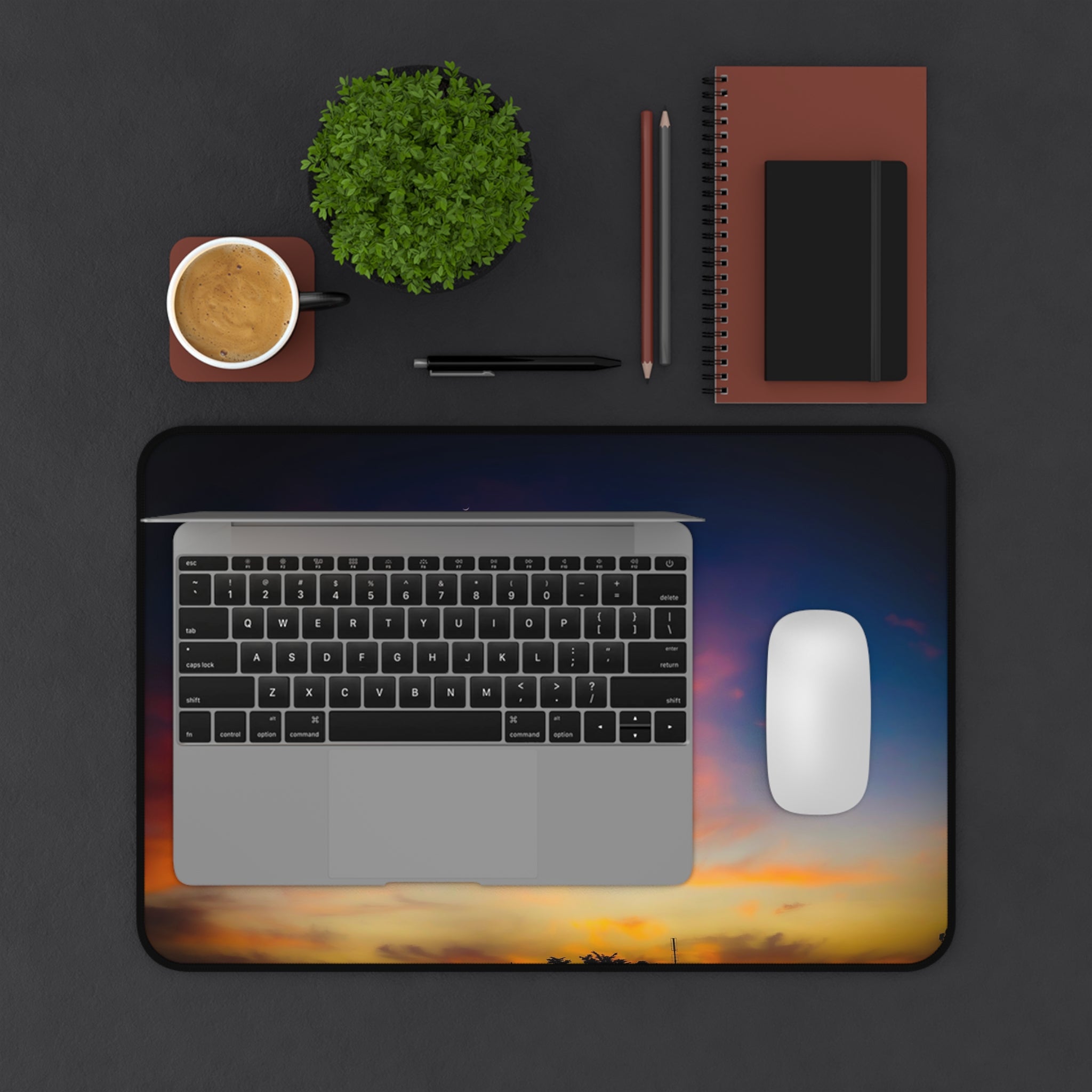 Sunset Sky Desk Mat with Colorful Sunset Gaming & Office Mouse Pad