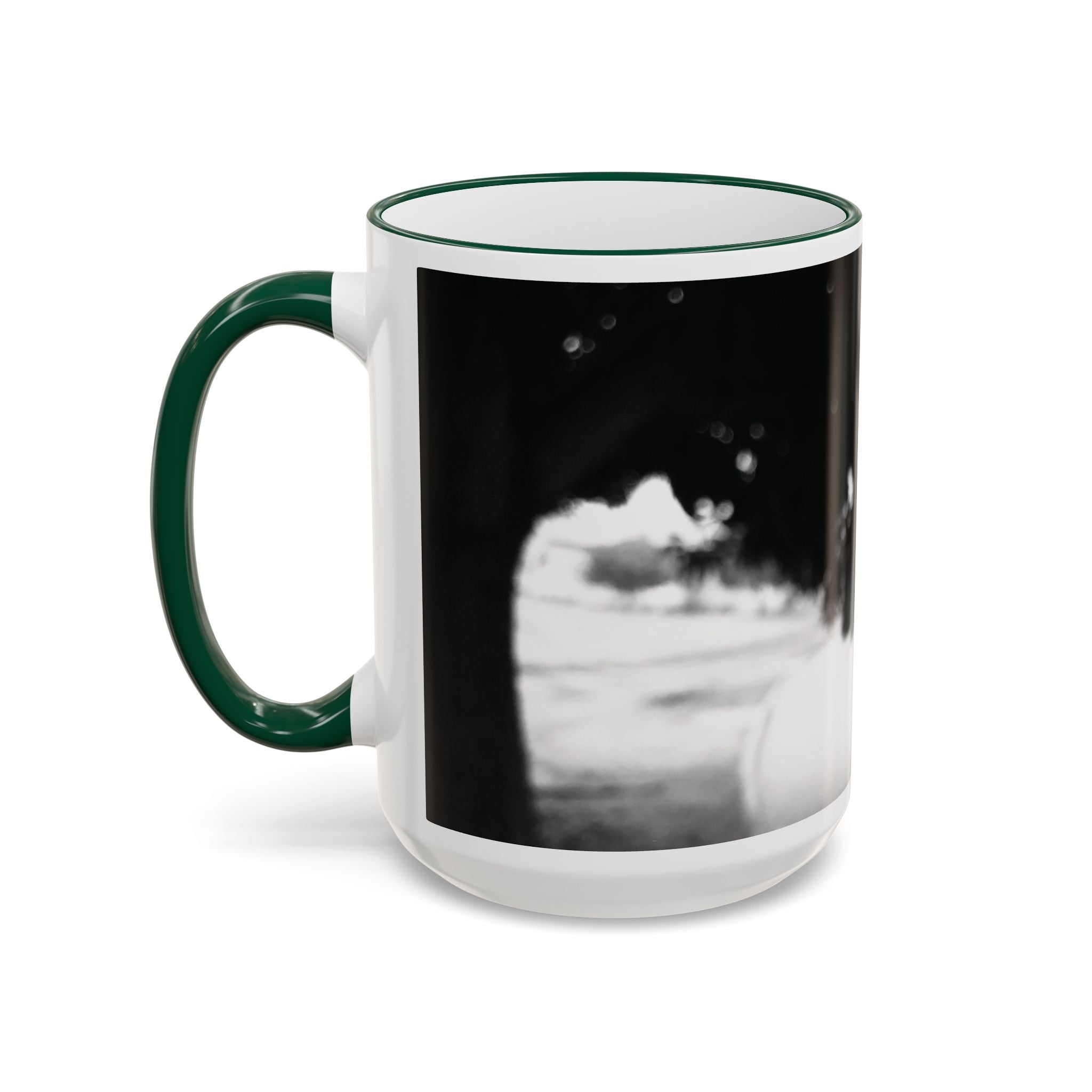 Monochrome Vintage Photo Accent Rim Mug (11oz, 15oz)