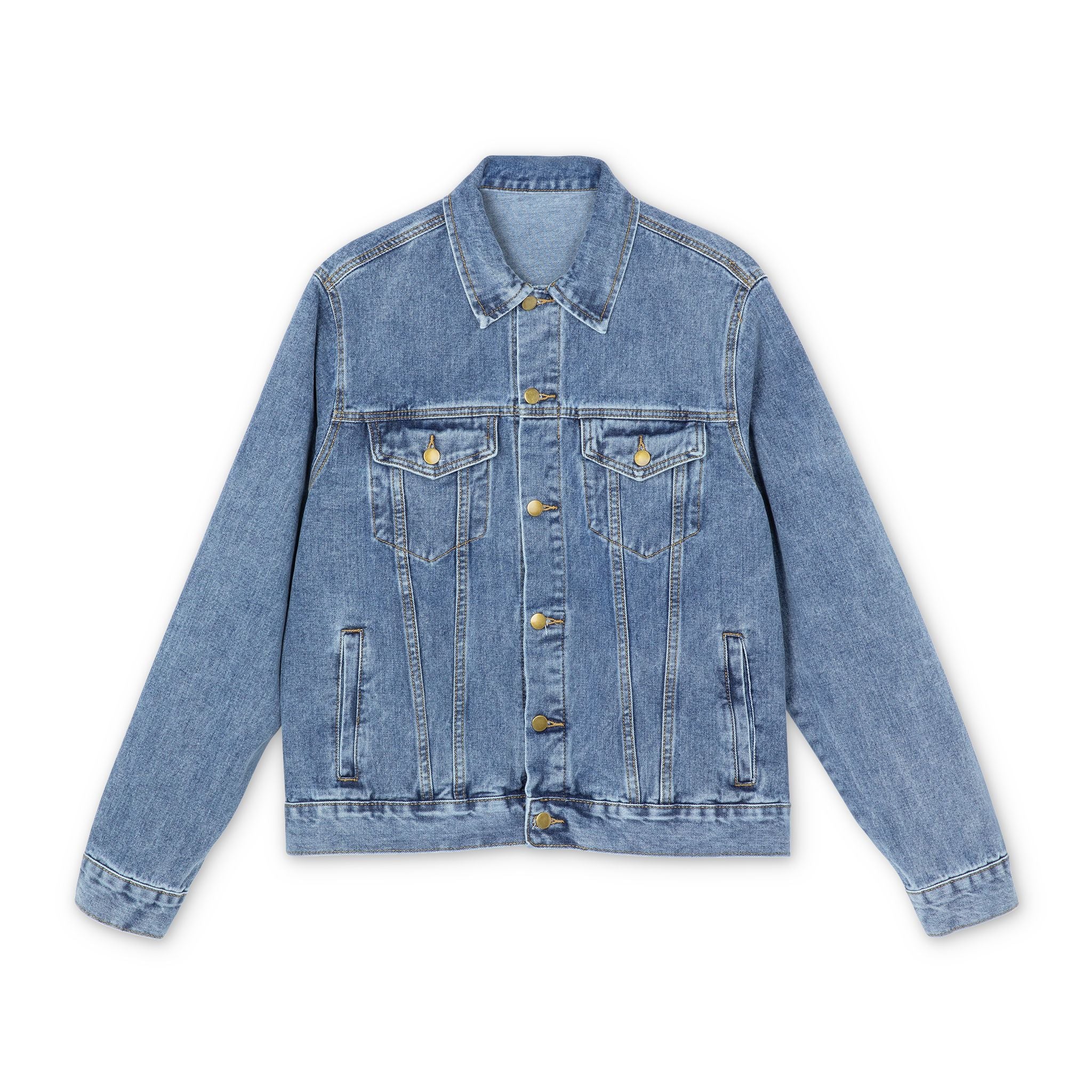 Don't worry quote-Men's Denim Jacket