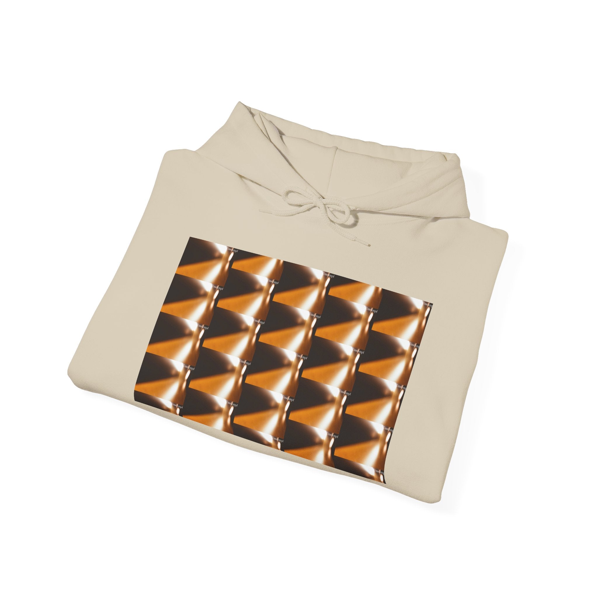 Cozy Hoodie - Geometric Copper Triangle Pattern